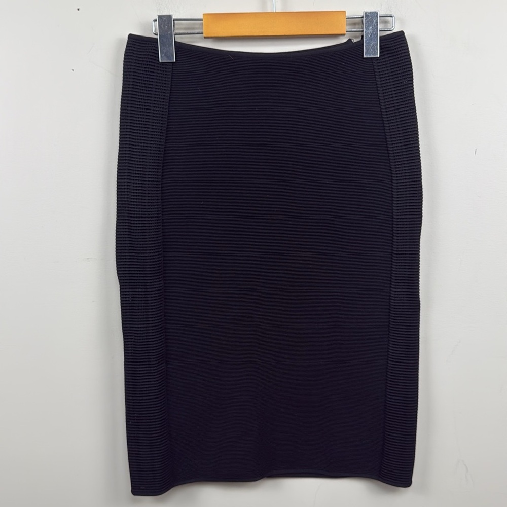 EMPORIO ARMANI Elegant Black Pencil Skirt 42 made in Italy